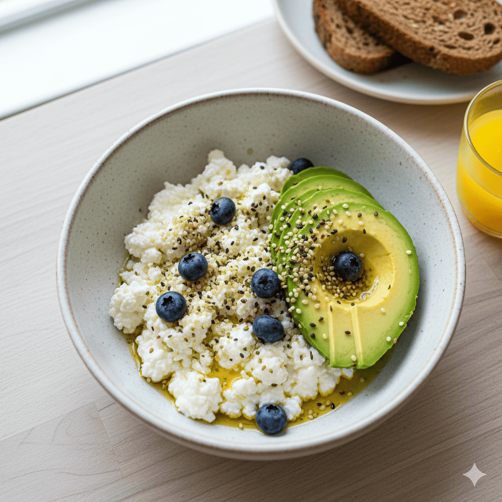 Avocado & Cottage Cheese Breakfast Bowl